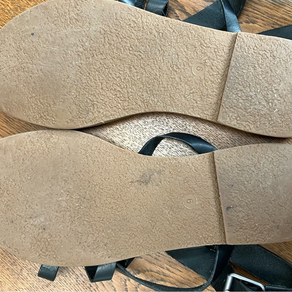 MADEWELL Boardwalk Multistrap Leather Womens Sandal Sz 9. Black. Made in Brazil. - Picture 5 of 7